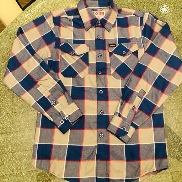 Camicia Dixxon Flannel Company Uomo - Taglia M - Grigia - Nuova Con Etichette - Modello Esaurito Hatebreed